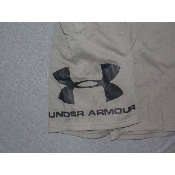 Under Armour Shorts Sz L Men Big Logo Sportswear Gray‎ Athleisure - Picture 5 of 8